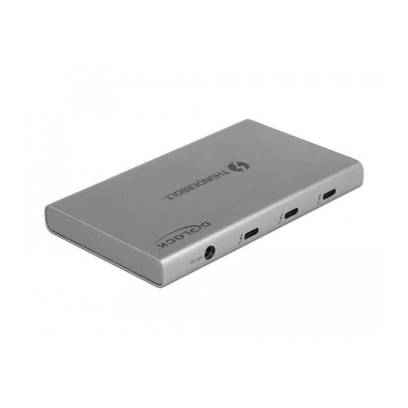 Delock 64157 - Thunderbolt 4 - Thunderbolt - USB 3.2 Gen 2 (3.1 Gen 2) Type-A - 40000 Mbit/s - Grau - Aluminium - AC