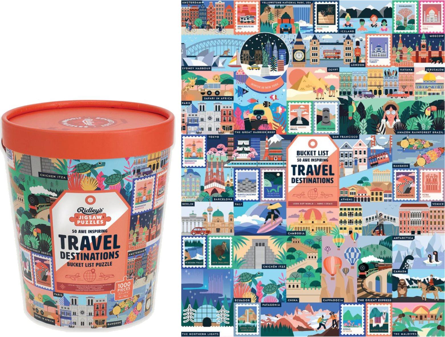 RIDLEY' S GAMES Puzzle Bucket List: 50 bewundernswerte Reiseziele 1000 Teile