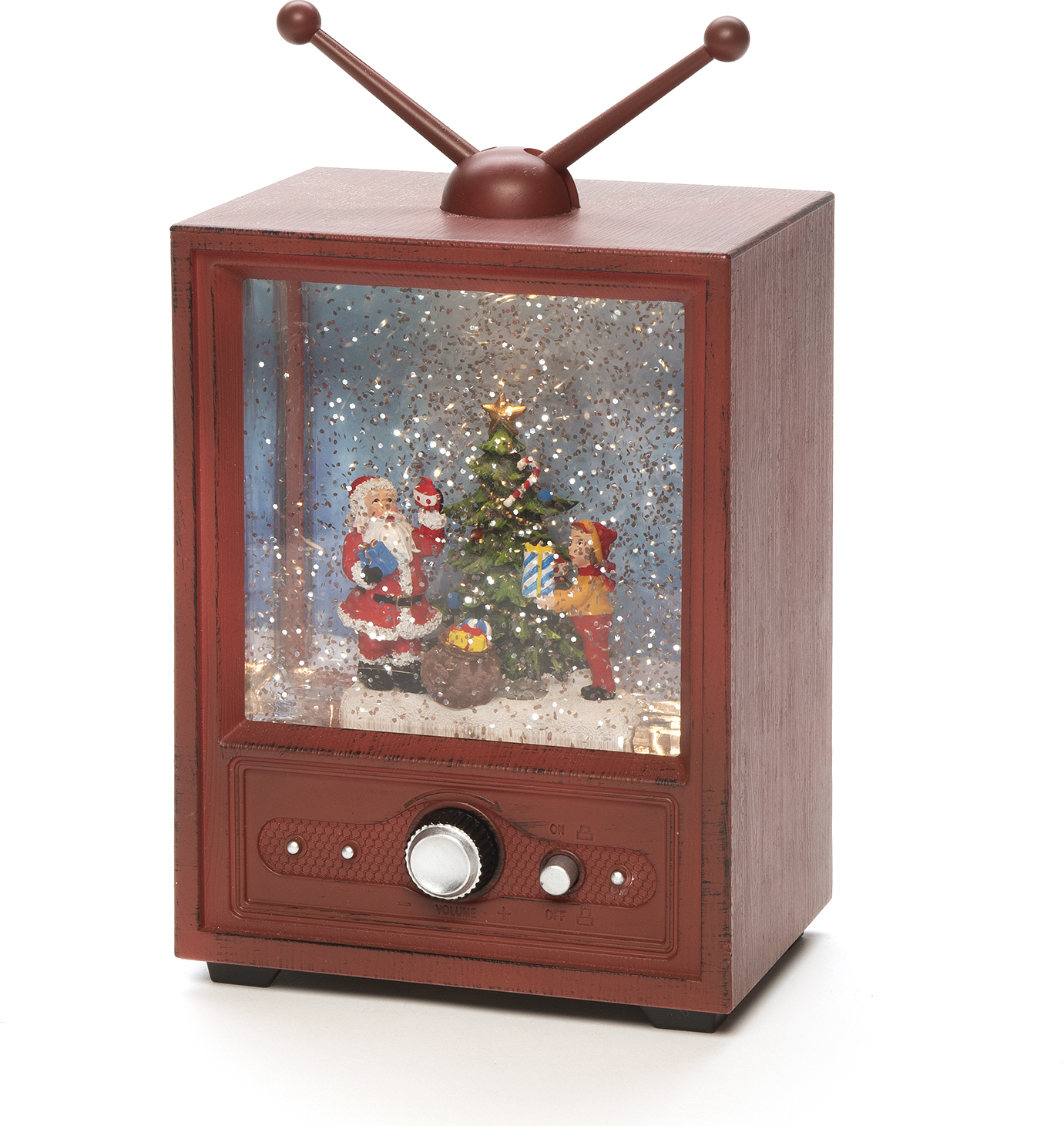 Konstsmide LED Fernseher mit Weihnachtsmann und Kind 4372-000