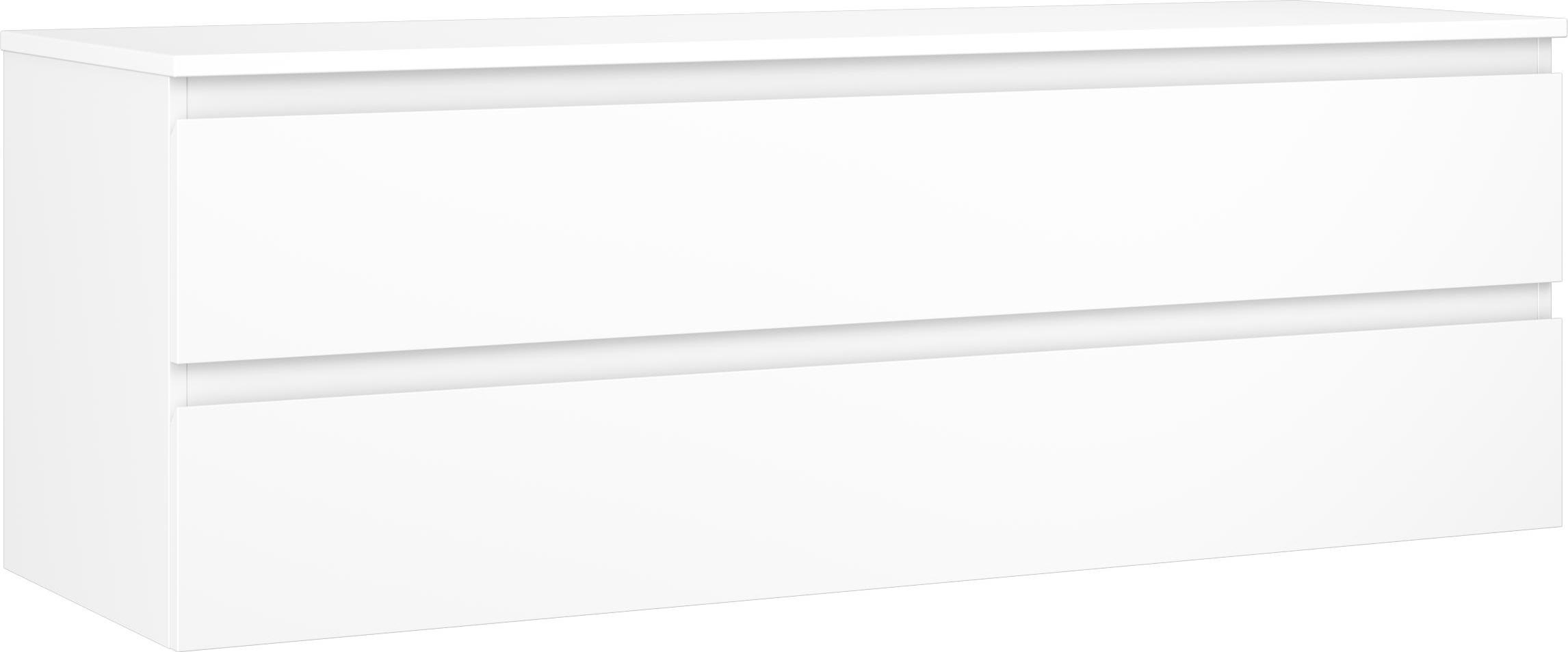 Mexen Orio Badezimmerunterschrank 140 cm mit Platte, 2 Schubladen, weiß matt - 91A10-14047-2-BFFC01