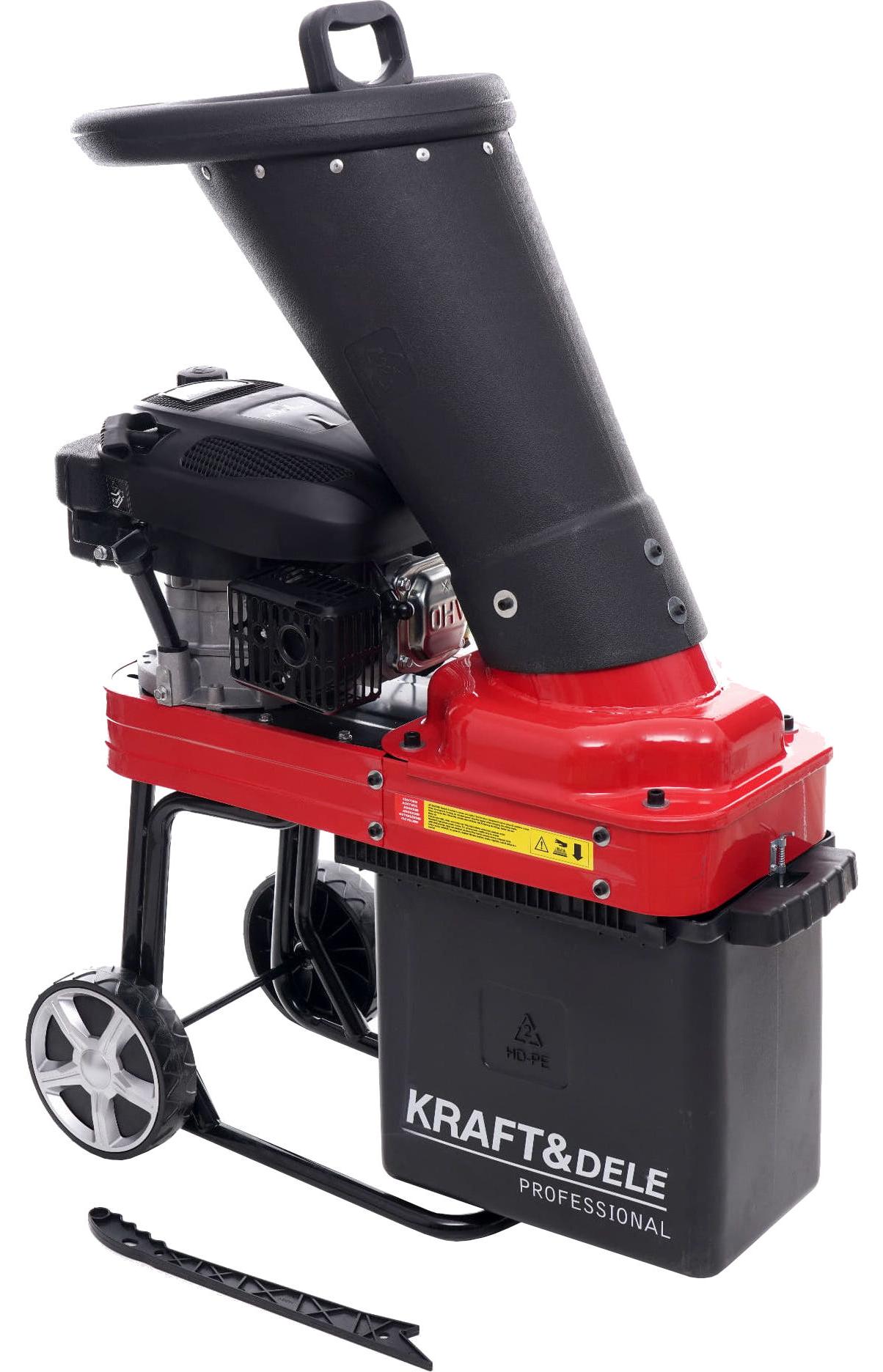 KRAFT&DELE | Benzin Häcksler, 173cc, 6hp, Holzhackmaschine Direktantrieb Garten-Holzhacker Schneidet KD5204