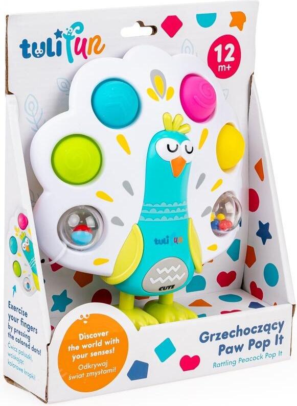 Tulifun Pop It klappernder Pfau