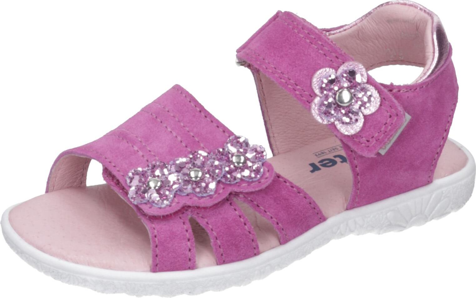 Kinder Sandale rosa aus Veloursleder von RICHTER von Größe 26 bis 31 410493-43