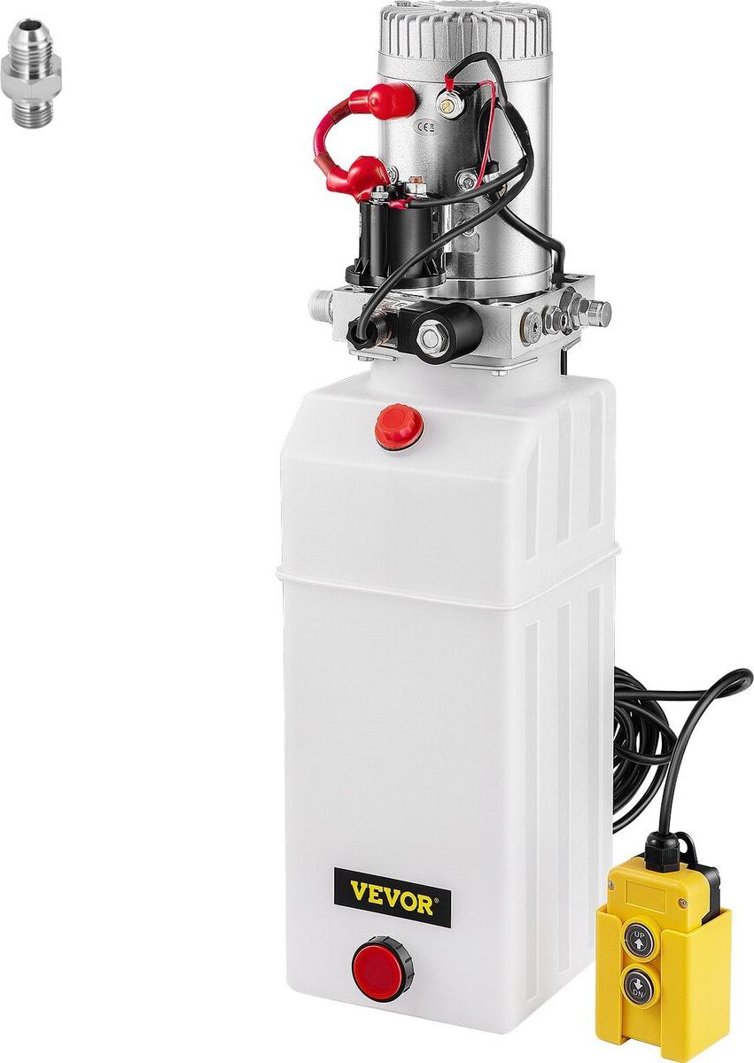 VEVOR Hydraulic Power Unit 12V Hydraulic Motor Hydraulic Pump, Dump Trailer Hydraulic Pump Hydraulic Power Pack