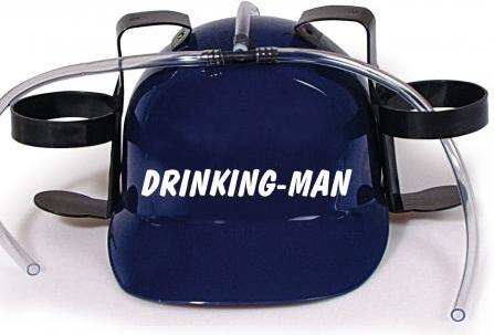 HSK Trinkhelm Spaßhelm mit Print - Drinking-Man - 51625 Color - blau