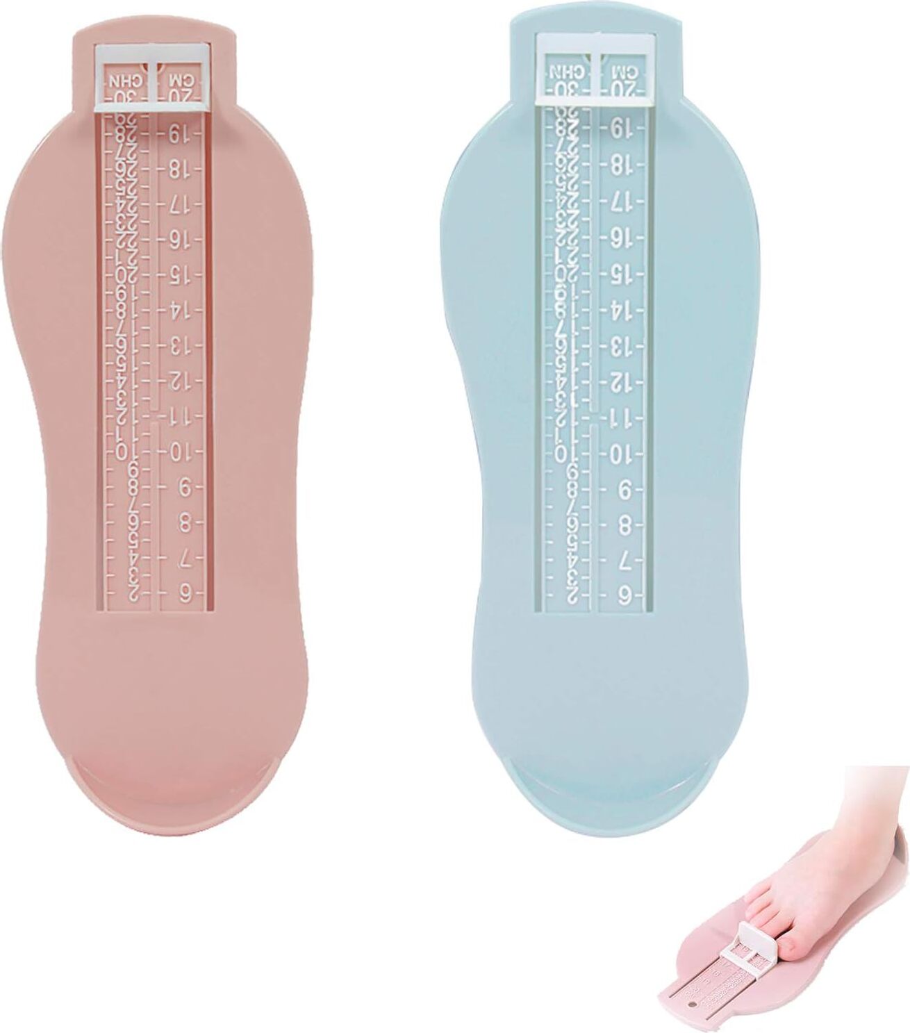 Mmgoqqt Fußmessgerät, Fußlehre, Schuhgrößen messen, Fußmessgerät zur Ermittlung der Schuhgröße, 2 Stück Kau-QY-LA-ZL-20241127-1476