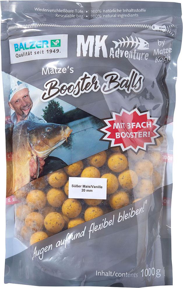 Balzer Matze Koch Booster Balls Boilies 15mm 1kg Süßer Mais/Vanille 185970011