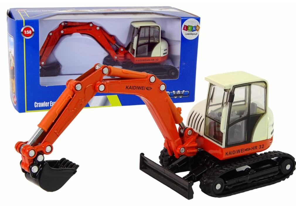 Leantoys Lean Toys Metallbagger mit großem Arm, 1:50, Druckgussmodell LTY-4554-uniw