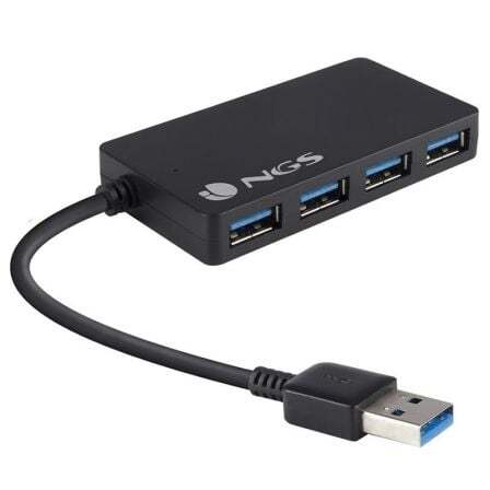 4-portový rozbočovač USB NGS 244305 Black NGS