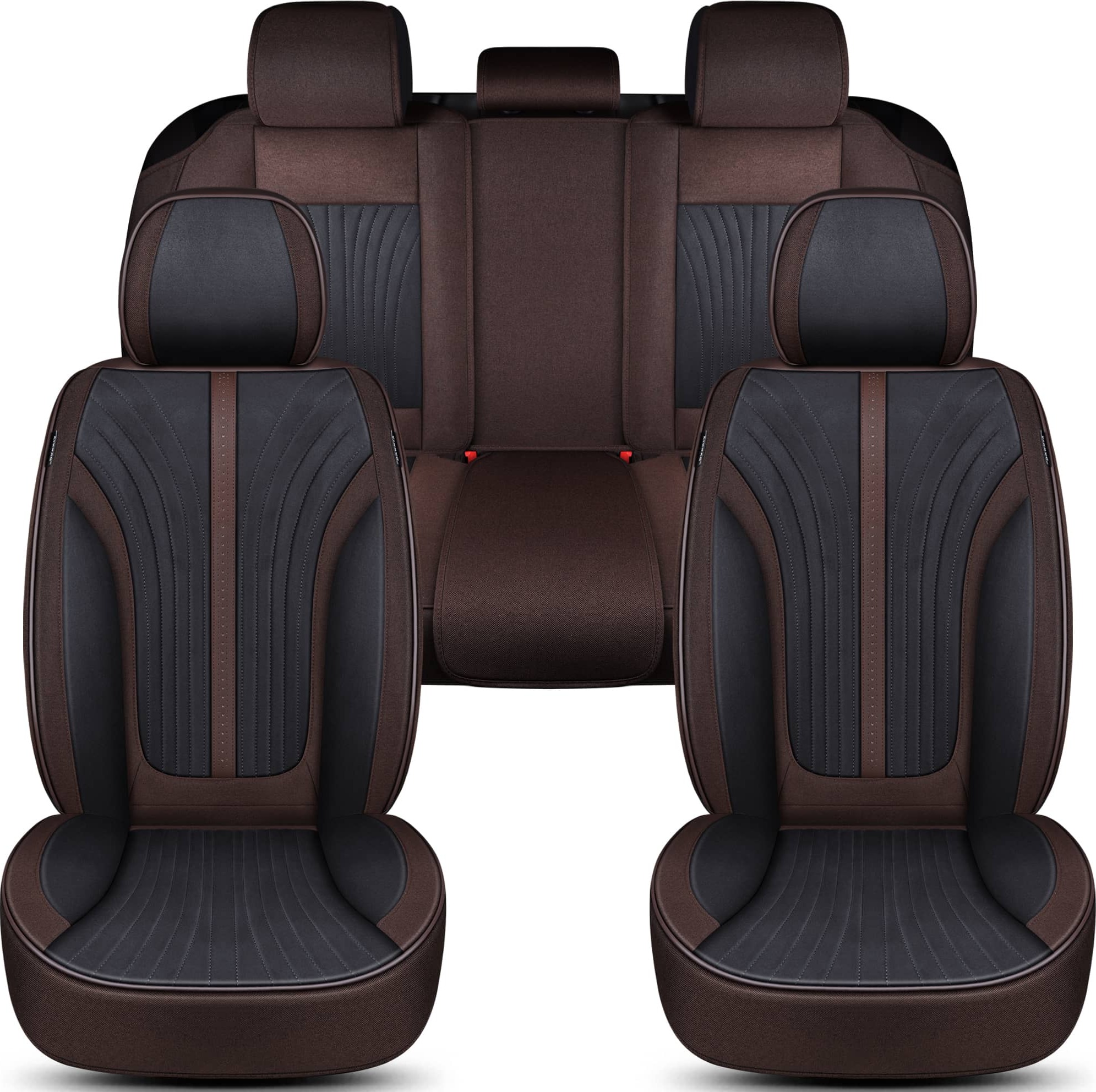 BREMER SITZBEZÜGE Premium Schonbezüge-Komplettset für Volvo XC90 1 Bj 2002-14 in Schwarz/Braun FV3