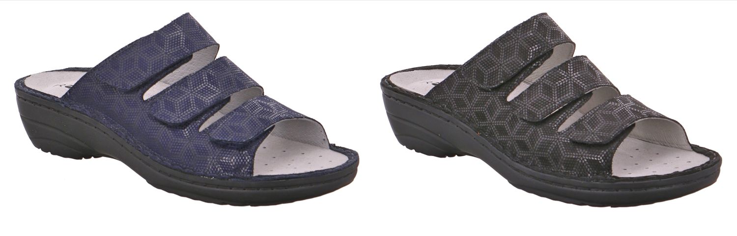Rohde Cremona dámske dreváky sandále papuče domáca obuv s vyberateľnou stielkou, farba:Blue (Ocean), veľkosť:EUR 37