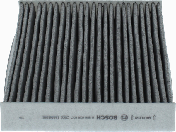 Bosch Innenraumfilter Aktivkohle mit antibakterieller Wirkung Partikelabscheiderate >98% für 2 5µm (Feinstaub) mit antiallergischer Wirkung mit antiviraler Wirkung mit fungizider Wirkung 0 986 628 637