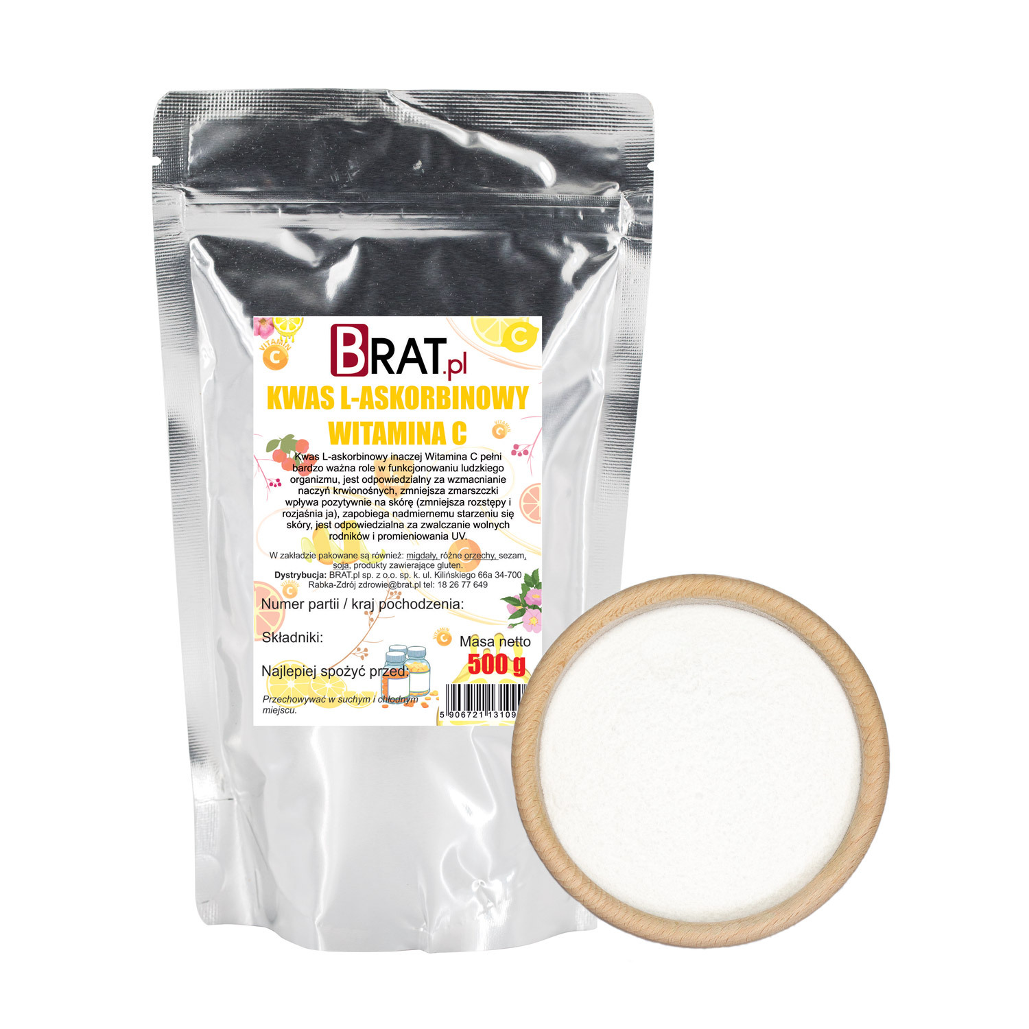 BRAT.PL L-Ascorbinsäure 500g