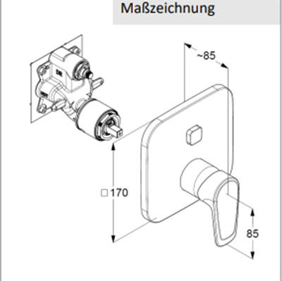 VIGOUR Farbset Badebatterie derby style neu mit internierter Sicherung für VIGOUR-Box VUPK verchromt