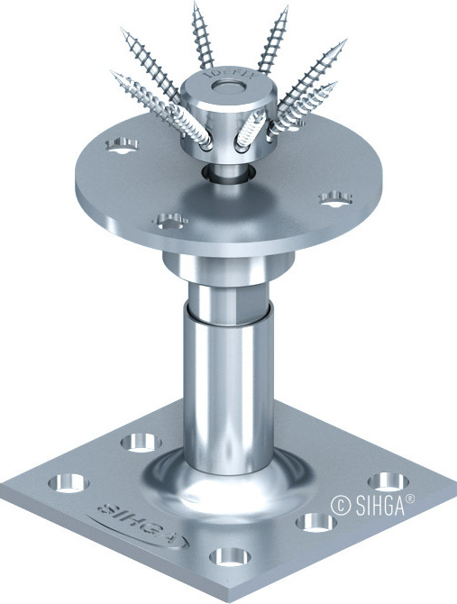 Sihga Herakulix® Stützenfuß XS QI 30 / 115 - 155 mm