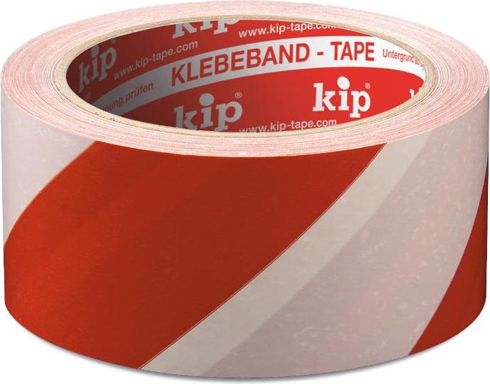 kip-tape KIP 339 PVC-Warnband rot/weiß 50mm x 66m (36 Rollen) - 339-53