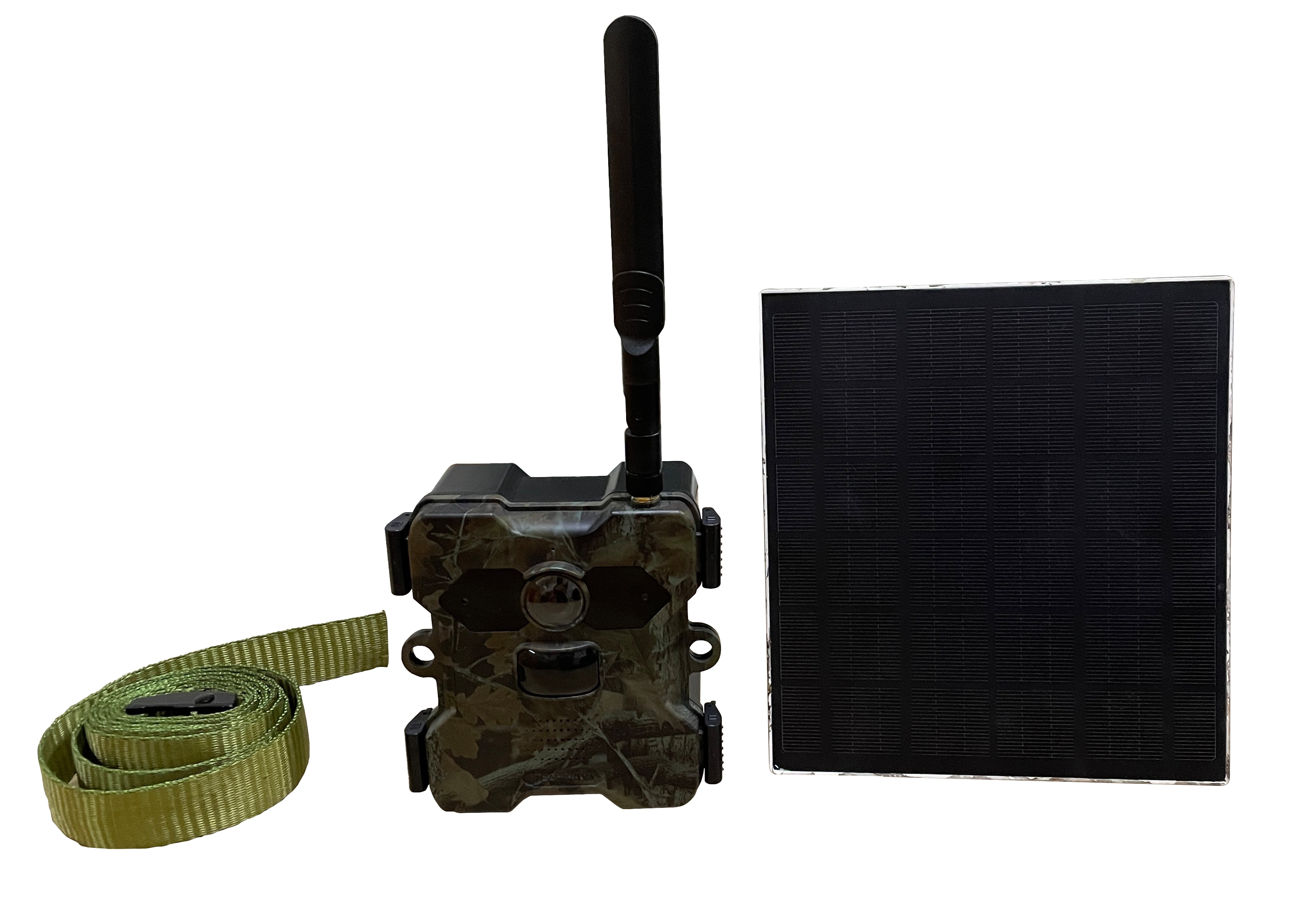 Dohľadová kamera Wildcam Technaxx TX-189 + solárny panel, 4G, Nano SIM, FullHD 1080p, batéria 18000 mAh, PIR senzor, IR, IP66, mobilná aplikácia, microSD, mikrofón, reproduktor, kamufláž