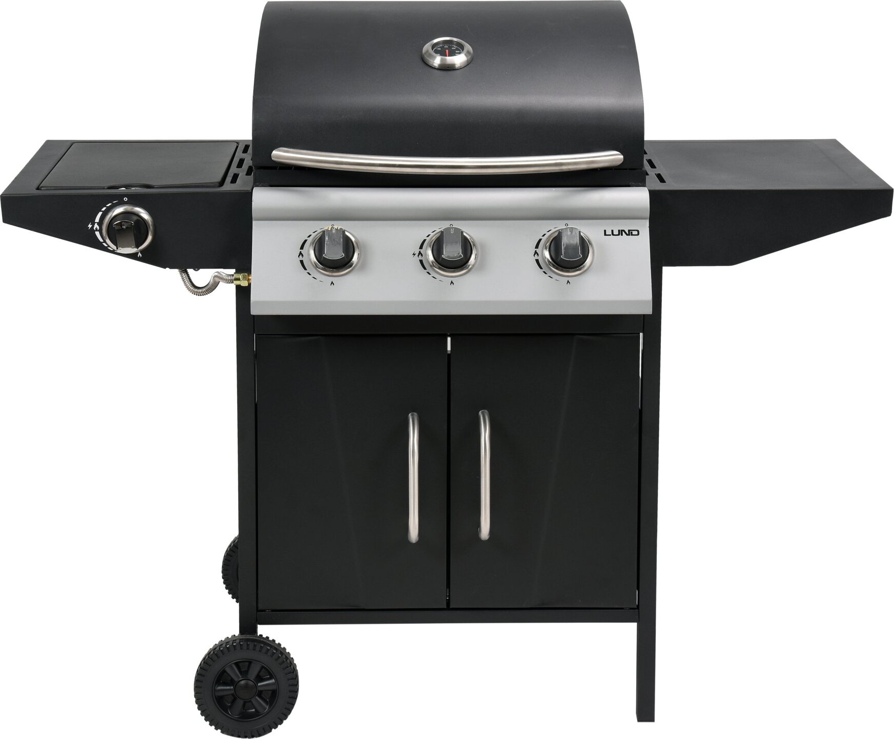 Plynový gril 12,8 kW, 3+1 horák, oceľ 127 x 56 x 106 cm
