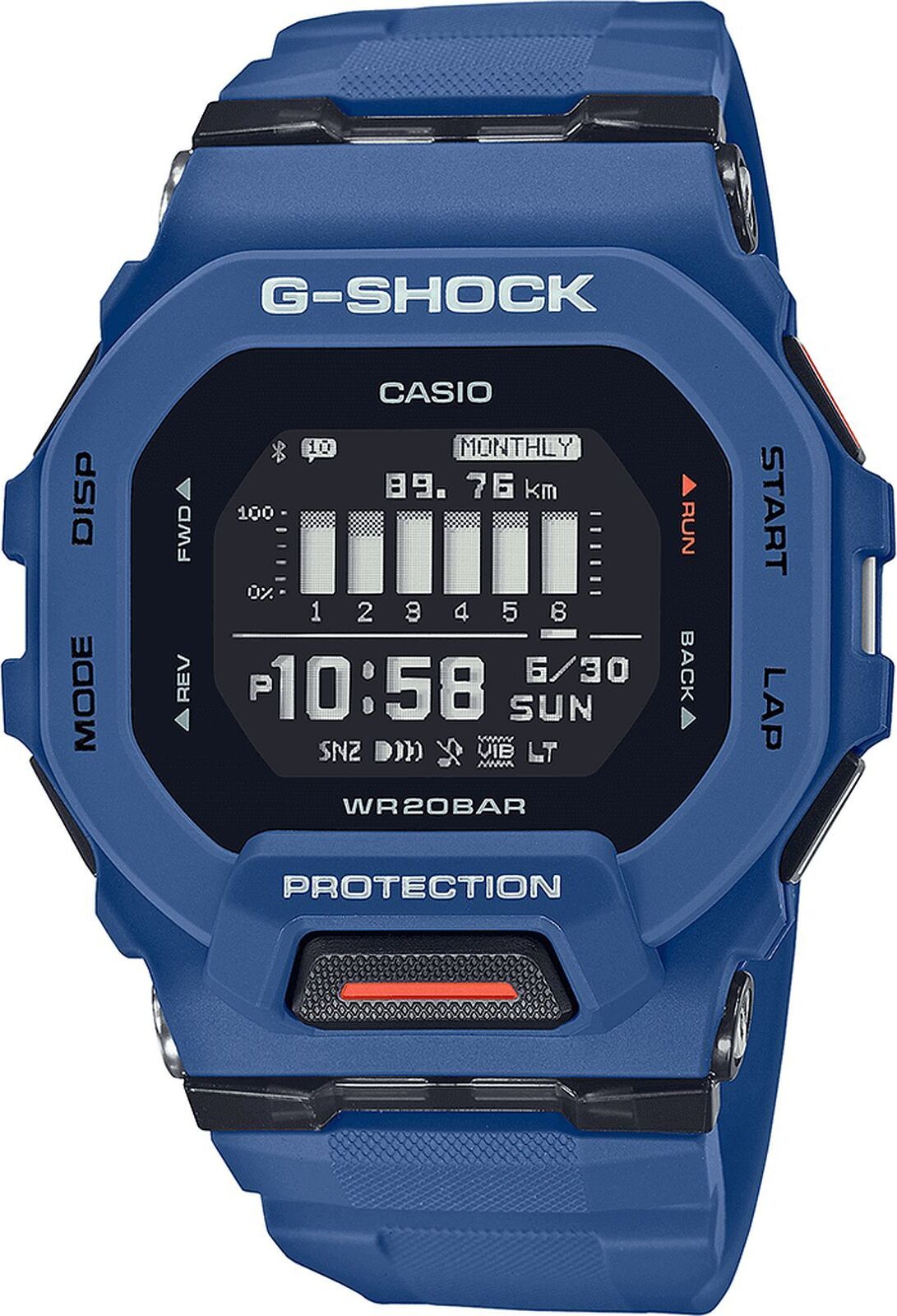 G-SHOCK Casio G-SHOCK G-Squad Bluetooth Sync Step Tracker Pánske hodinky Casio-GBD-200-2ER