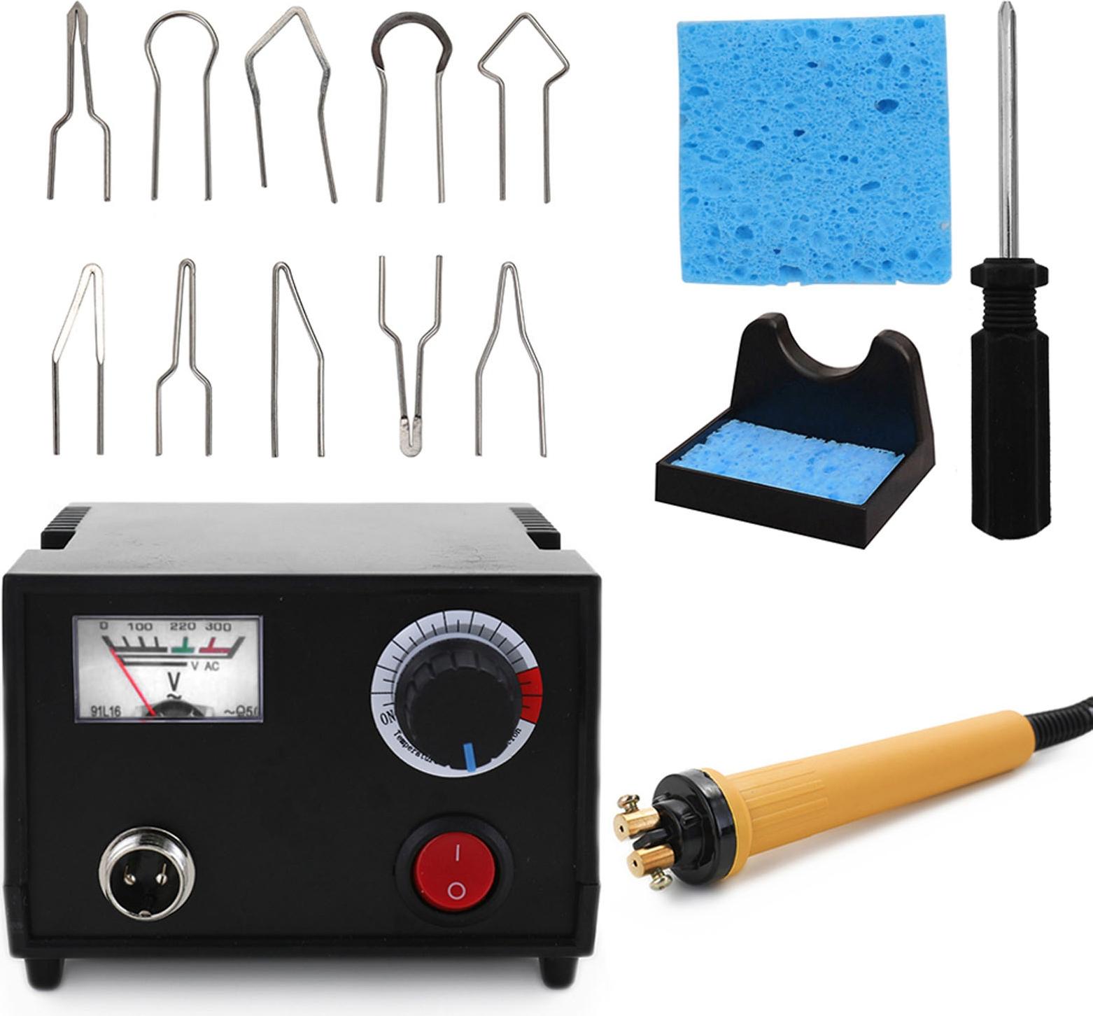 Lixada Pyrographie Maschine einstellbare Temperatur Pyrographie Stift Holz brennen Werkzeug-Kit mit 10 Draht-Spitzen für Holz Leder Kürbis K_E8545EU_260415_41410