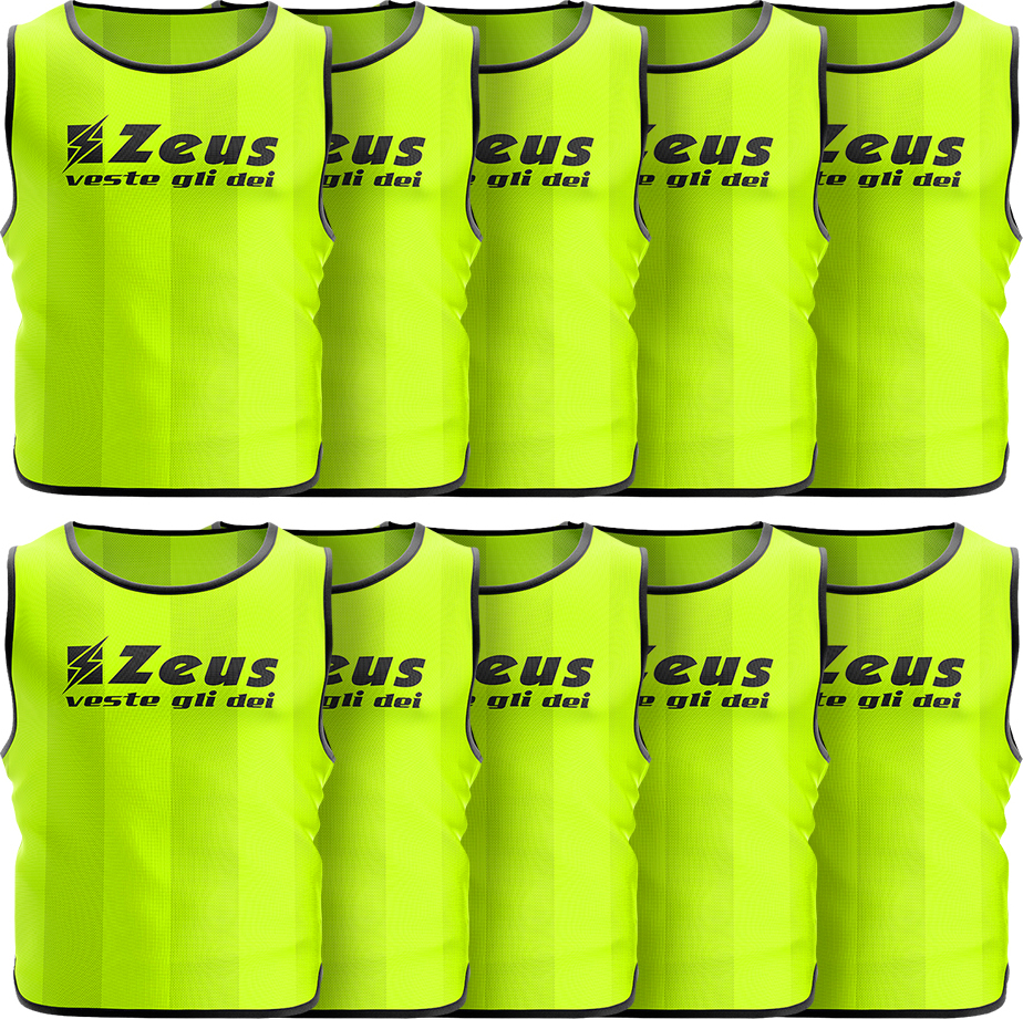Erwachsene GIALLO|Zeus 10er-Pack Trainingsleibchen Neon Gelb