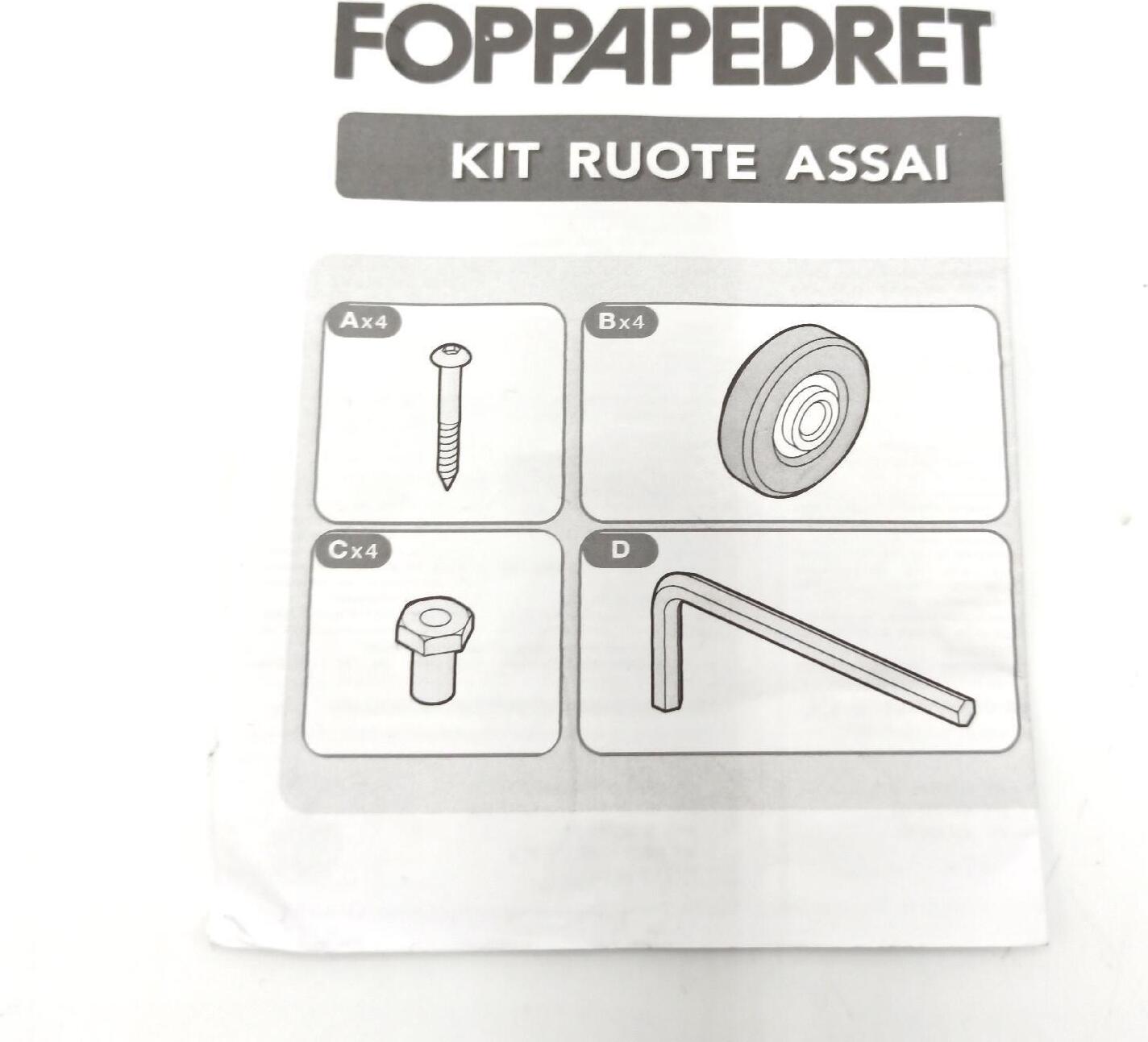 Foppapedretti Buggy Schwarz mit 4 Räder Gommate und Achsenratgeber