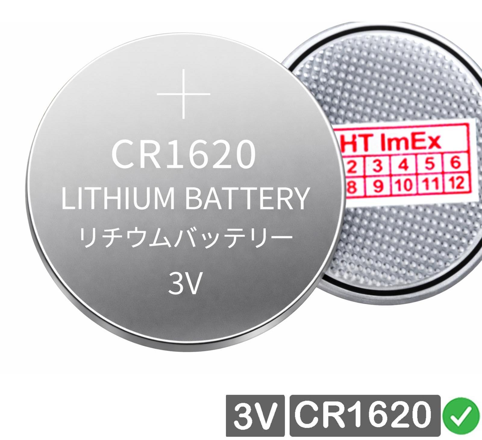 HT ImEx CR1620 Knopfzelle Batterien 3V für Fernbedienungen und medizinische Anwendungen