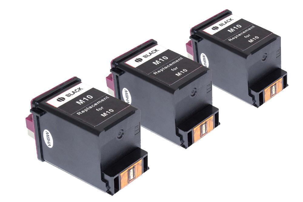 vhbw 3x Tintenpatronen kompatibel mit Lexmark Winwriter 150C, Winwriter 100, Execjet II c, Execjet II Drucker - Schwarz (Wiederaufgefüllt) 119774707-2