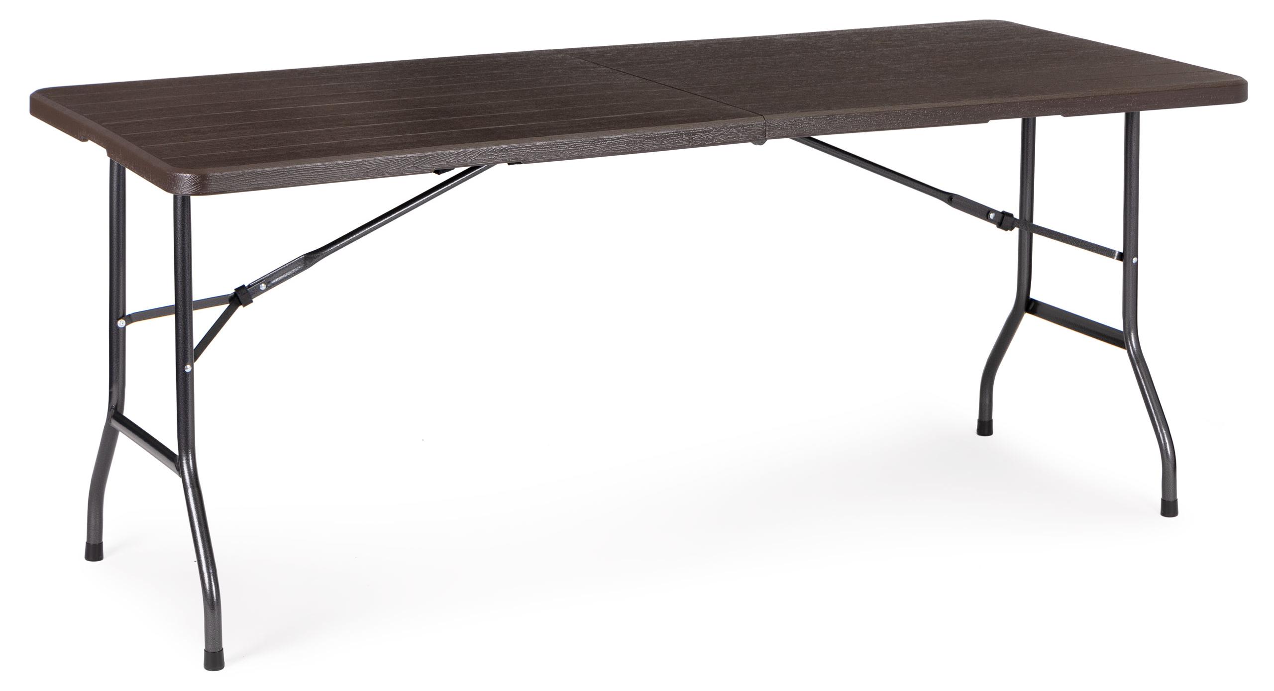 Mateusz Pielach Gartentisch klappbar 180 x 75 cm Buffettisch Campingtisch Partytisch faltbar - Braun