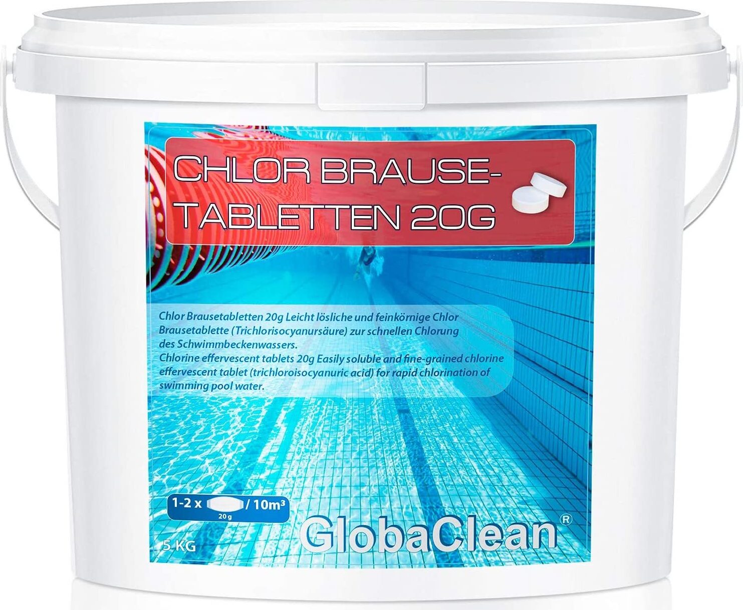 GlobaClean 5 kg Pool Chlor S Tabs 20g 50599_1x5