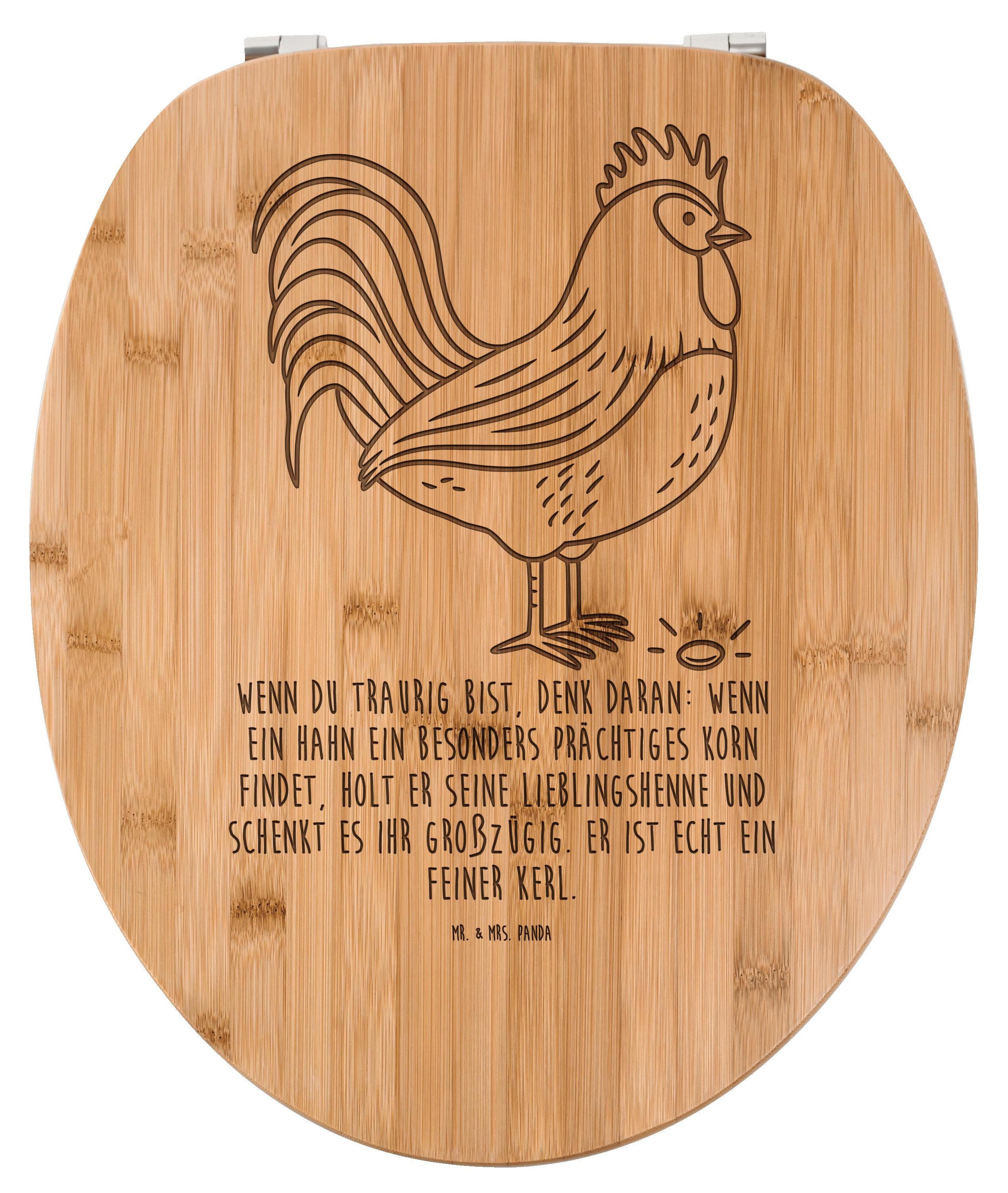 Mr. & Mrs. Panda WC-Brille Hahn Korn - Transparent - Geschenk, WC Brille, Klodeckel, bambus sitz, Klobrille, Henne, Eier, Bauernhof, Natur PD-1918106-STANDARD