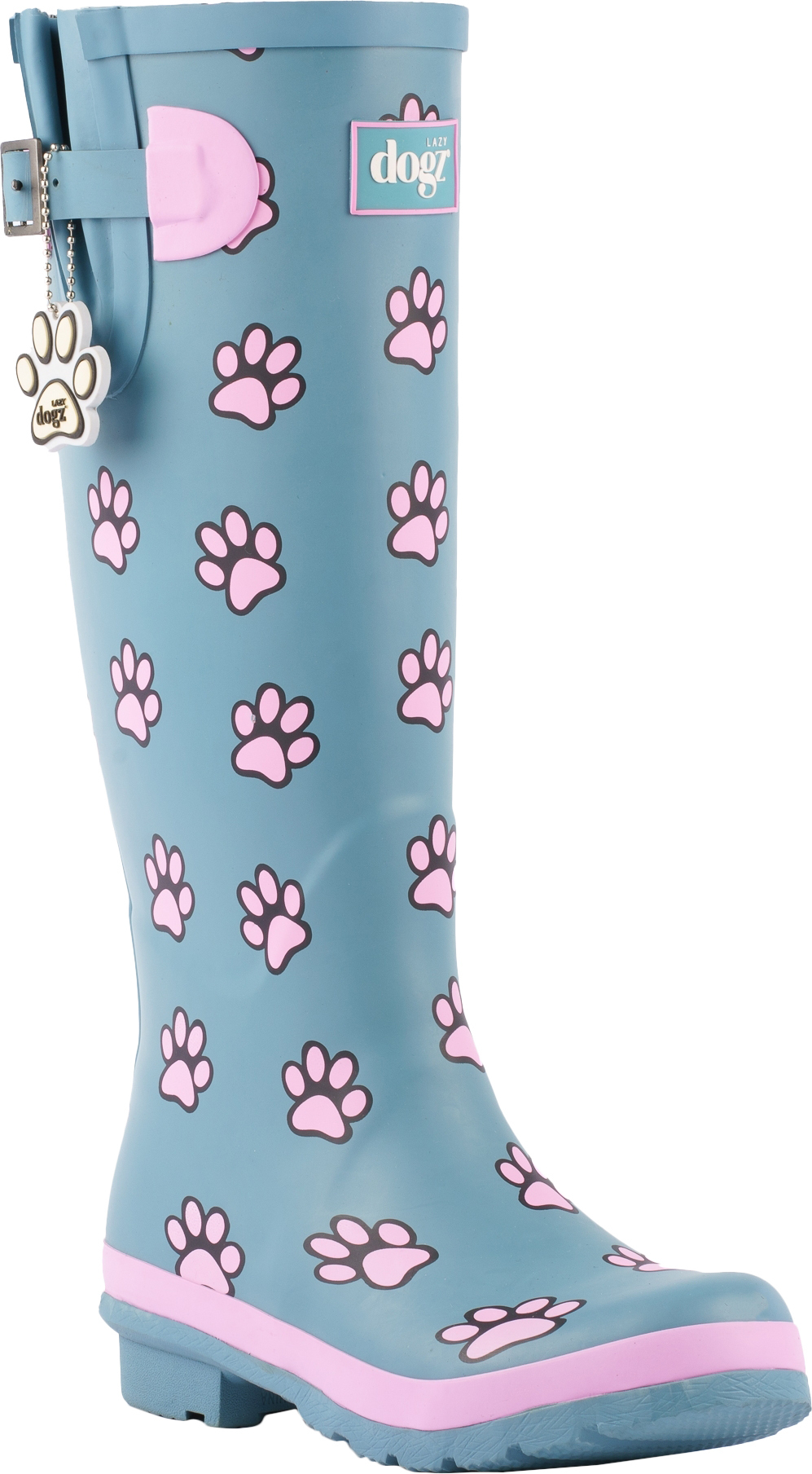 Lazy Dogz - Dámske gumáky "Cookie", vzor labiek GS226 (37 EU) (Petrol)