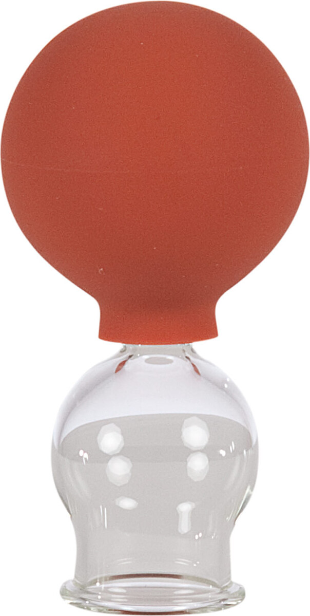 Sport-Tec Schröpfglas mit Ball 2,5 cm, Schröpfgläser mit Saugball, medizinisch Schröpfen 27203