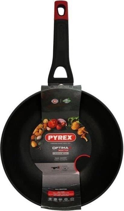 Wok - PYREX - 1455021 - Geschmiedetes Aluminium - Antihaftbeschichtung - 28 cm - PFAS-frei PYR3426470284318
