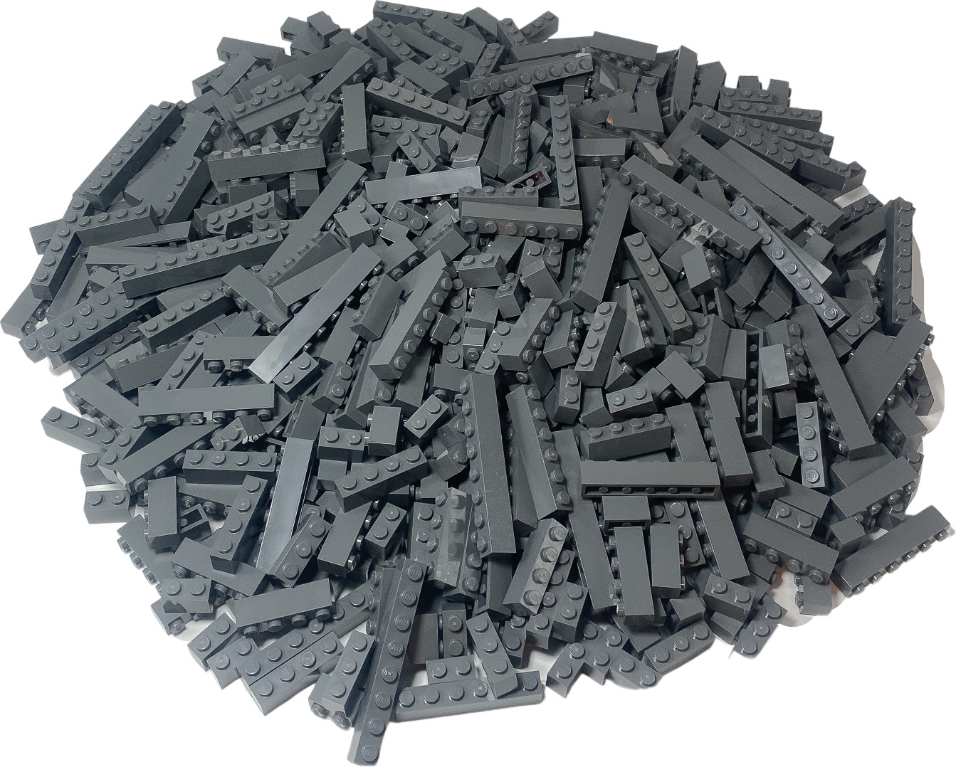 LEGO® 1x1,1x2,1x3,1x4 kocky Vysoké kocky Tmavo šedé Zmiešané NOVINKA! Množstvo 50x