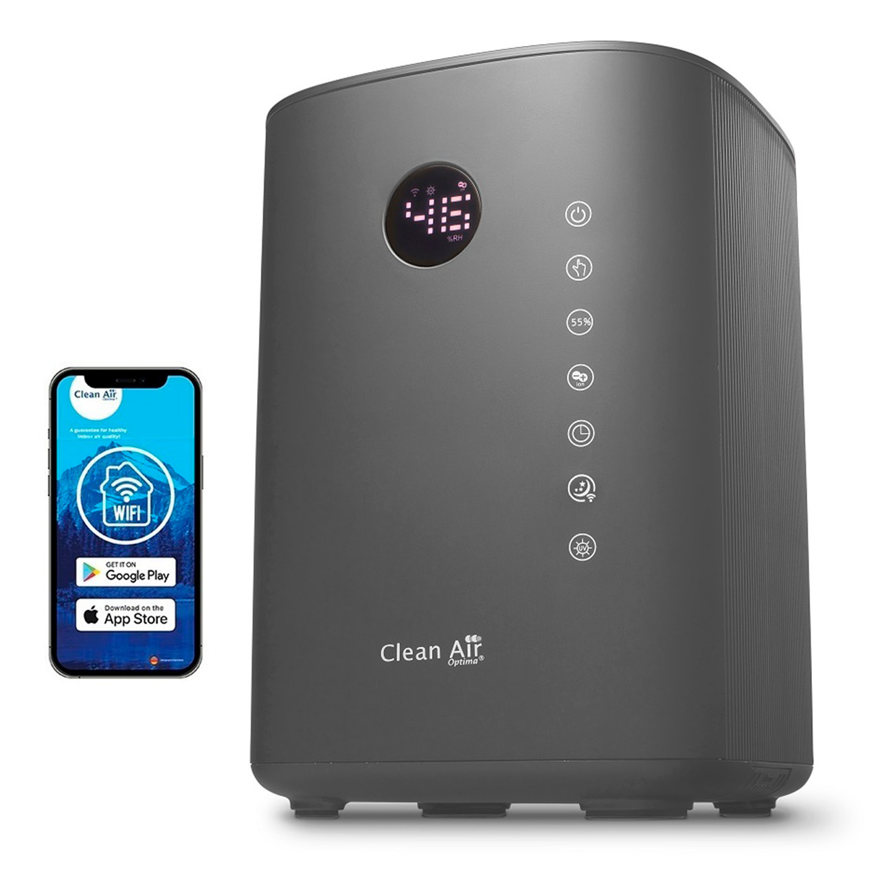 Luftbefeuchter CA-605T Smart Top Filling - Geeignet für kleine und größere Räume bis 65m² / 160m³