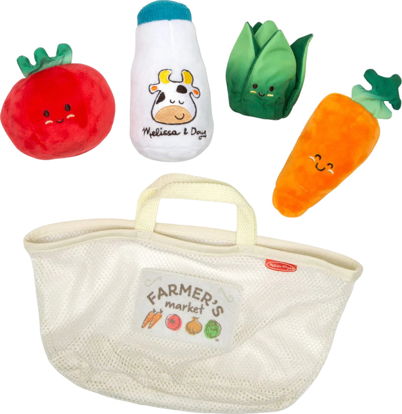 Melissa & Doug Markt Einkaufskorb - sensorisches Babyspielzeug 5-teilig MD30730