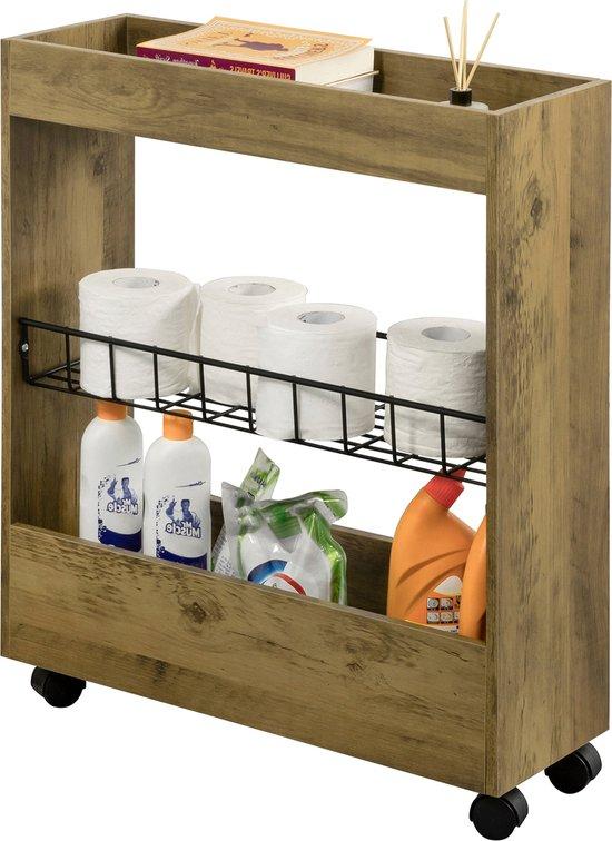 OEM Holztrolley 20x70x60 cm 3 Ebenen Servierwagen 2026