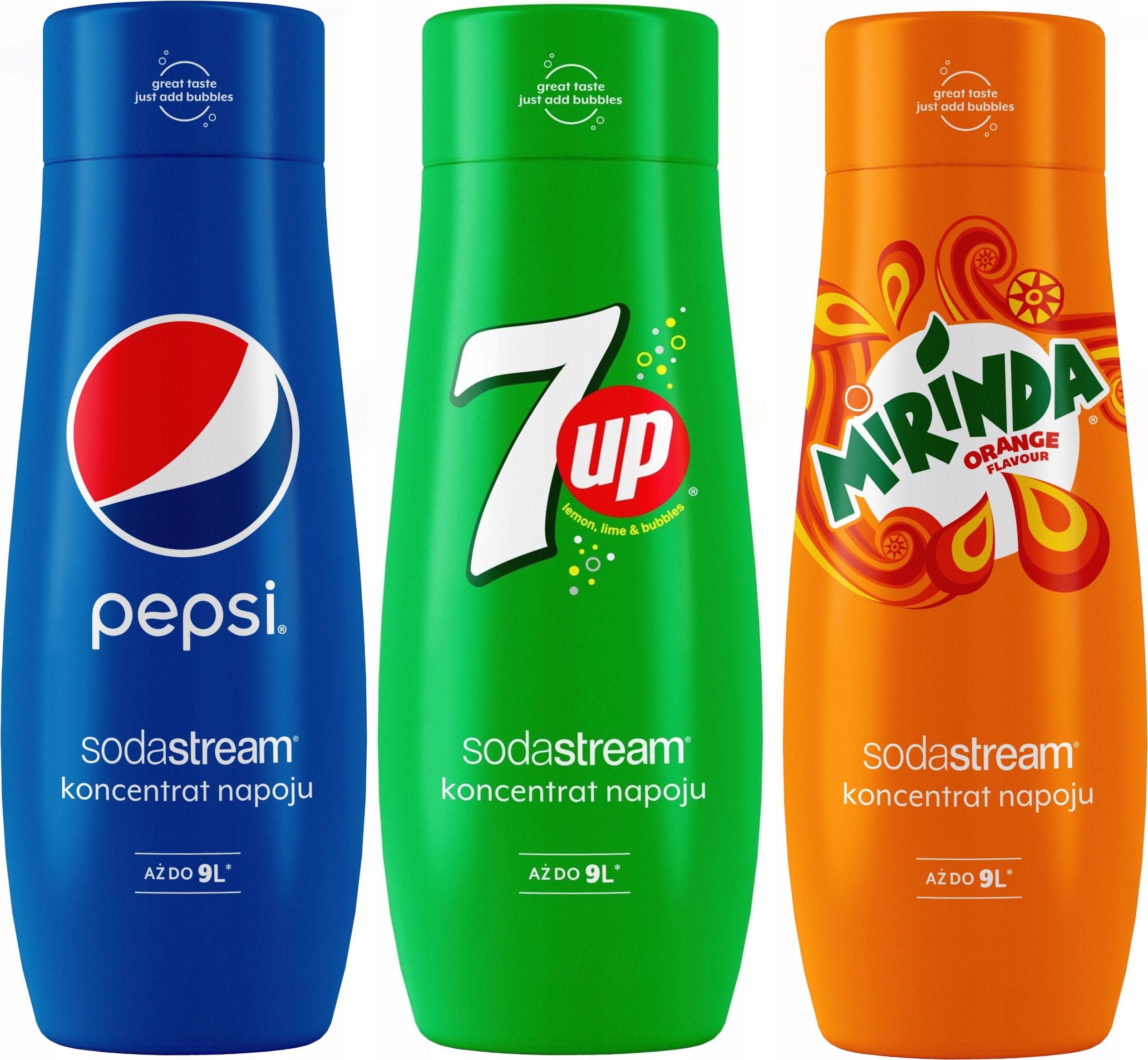 sada 3 koncentrátov SodaStream Pepsi+7UP+Mirinda