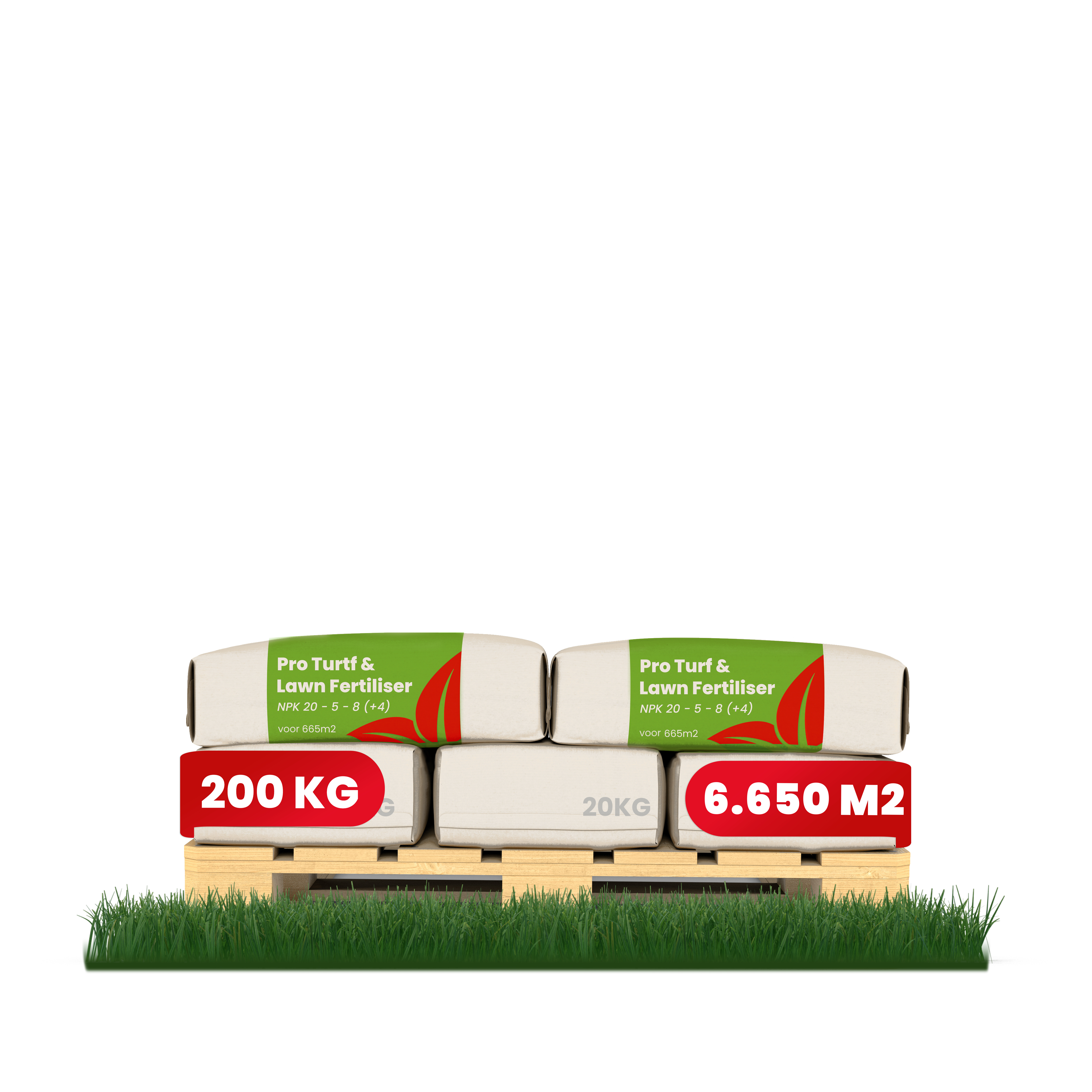 Pro Turf & Rasen Dünger – Phasenweise Freisetzung (10x = 200 kg – für 6.650 m2) - Organifer