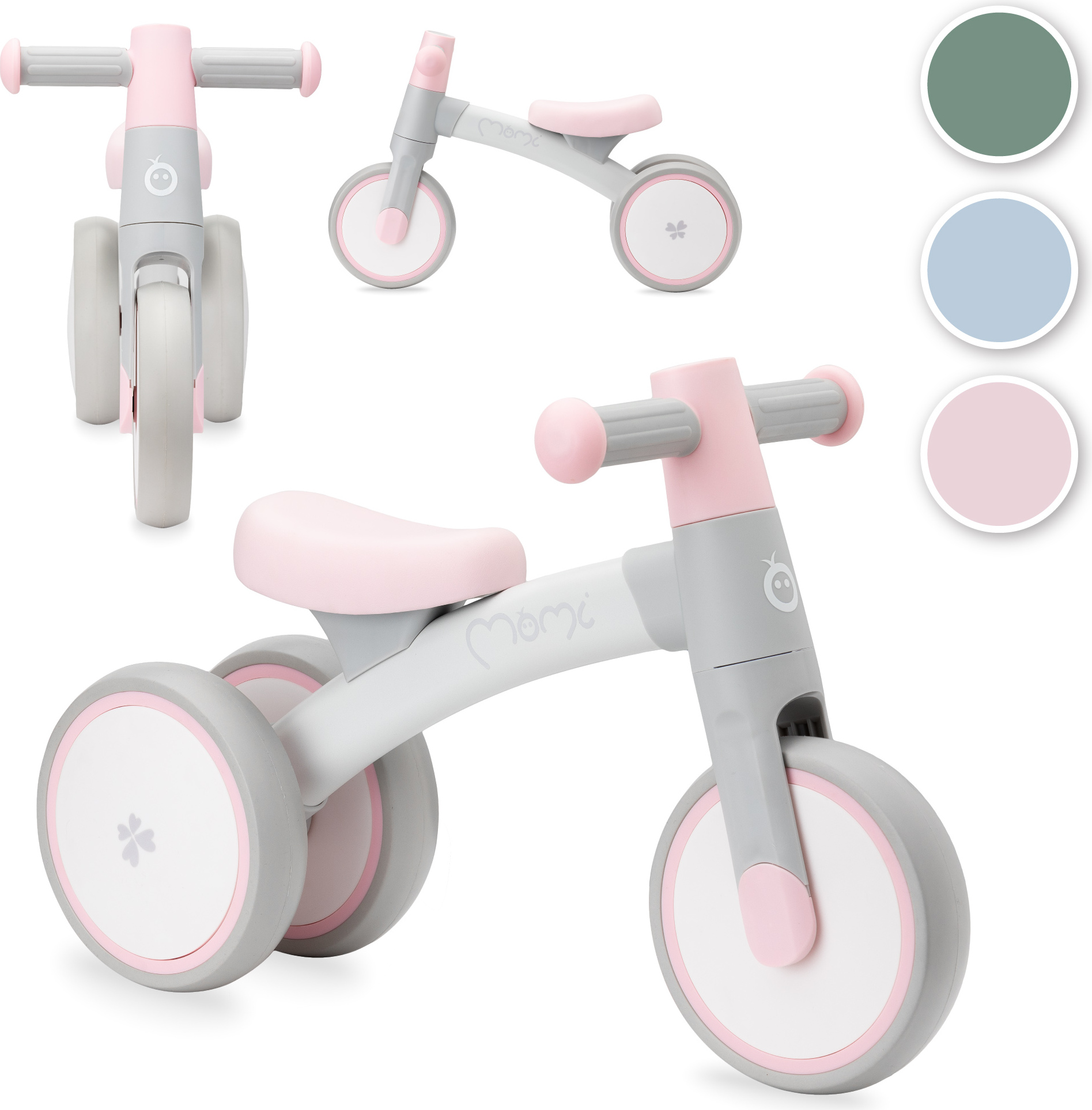 XJD Draisienne Bébé 1 2 an - Jouet pour Enfants 1 2 Ans - Mini avec 4 Roues - Velo pour Tout-Petits - sans pédales - Première Roue pour Cadeau (Rose) en destockage et reconditionné chez