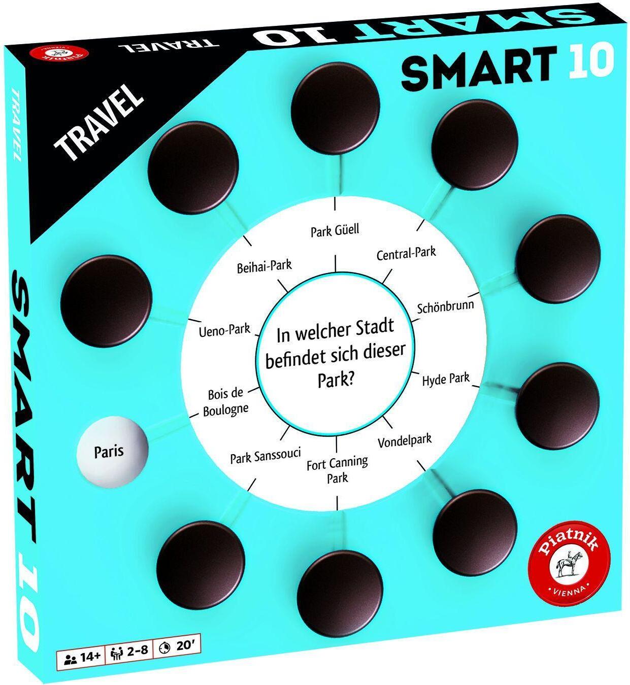 Piatnik - Smart 10 Zusatzfragen - Travel Reisen Quiz Rätsel Smartbox 7193