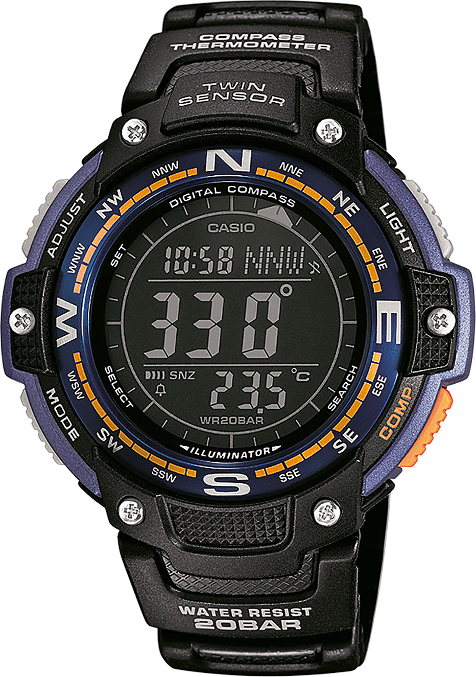 Casio SGW-100-2BER Pánske digitálne hodinky