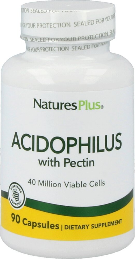 Natures Plus Acidophilus mit Pektin - 90 veg. Kapseln 4480