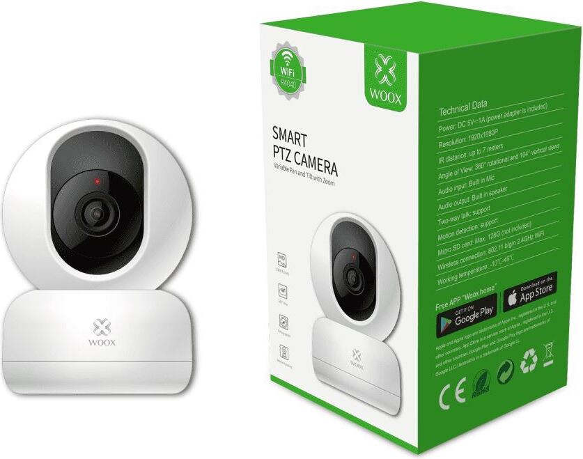 PTZ Wifi kamera | Inteligentná kamera do interiéru | HD kamera 360° Woox R4040