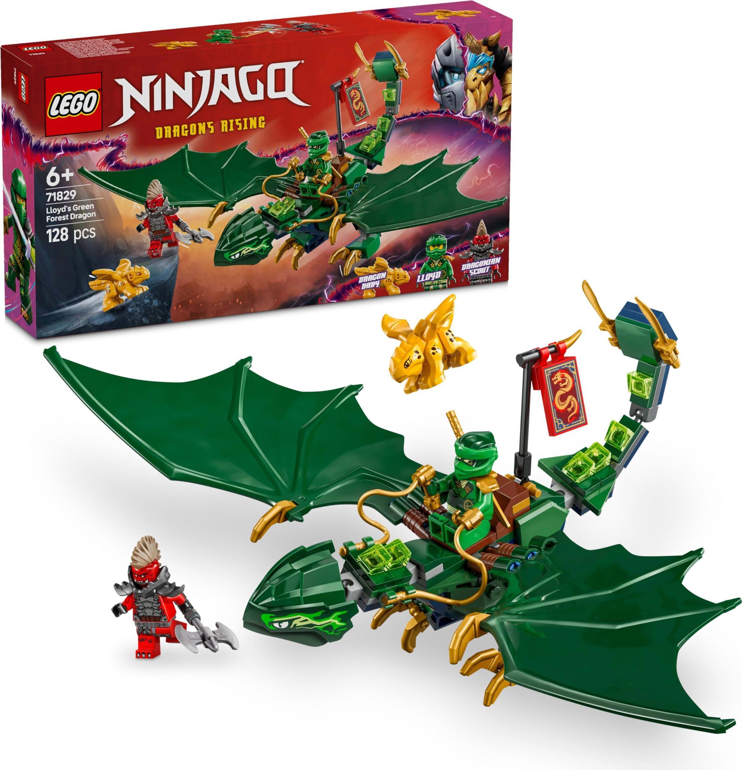 LEGO NINJAGO Lloydov zelený lesný drak, Stavebnica, 6 rok / roky, Plast, 128 kusov, 210 g