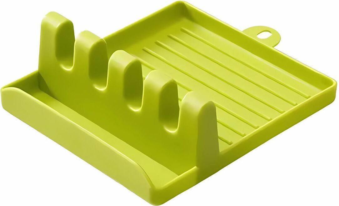 König Design Kochbesteckablage Kellen Löffel Ablage Kochlöffel Halter Kellenablage Deckel, Farbe:Grün LA-KELLENHALTER-GREEN