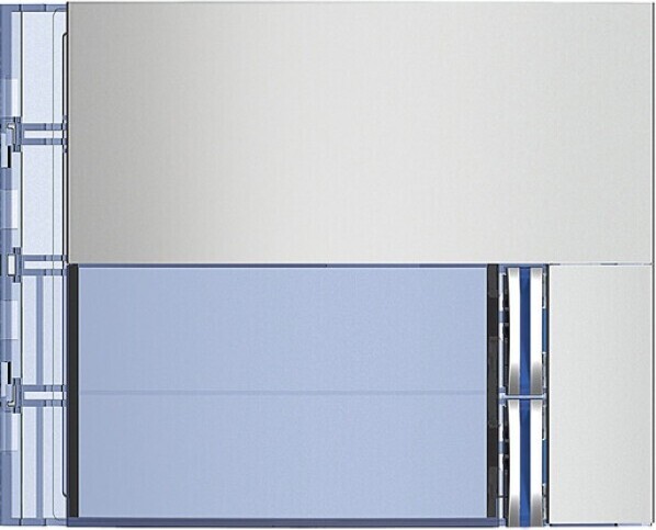Bticino Legrand Frontblende SEFRA f.Ruftastmodul SFERA Alu mit 2 Ruftasten 352021
