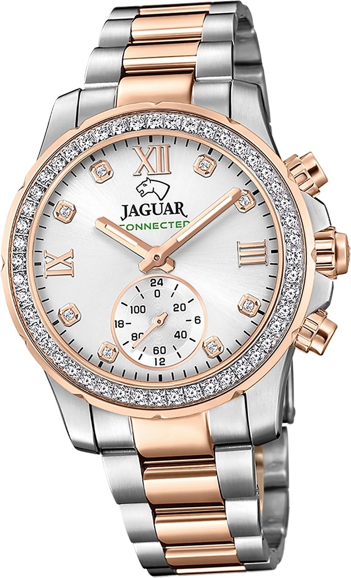Dámske hodinky Jaguar z nehrdzavejúcej ocele strieborné ružové zlato Jaguar Connected watch D2UJ981/2