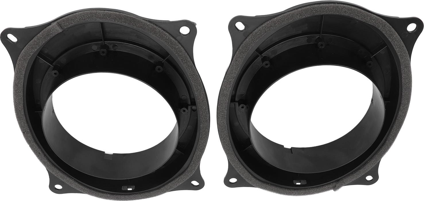 Gistuch 2 Stück 6,5 Zoll schwarze Türlautsprecher-Adapter-Abstandsringe mit 2 Kabelbaum-Ersatz für Corolla Levin 8X10